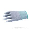 Hespax Durable PU Fingers Coated Carbon Fiber Gloves